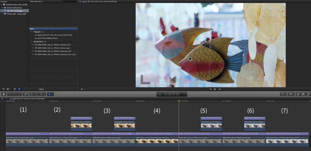 Screenshot_FCPX_compare_LUTs_and_renders